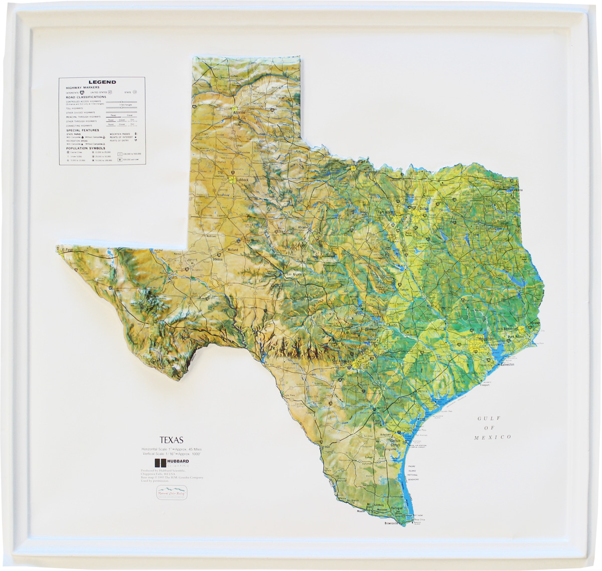 Buy Texas Relief Map Flagline