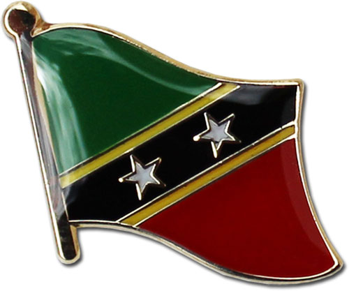 Saint Kitts and Nevis Flag Lapel Pin Badge 
