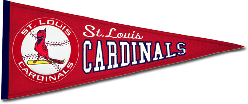 VINTAGE St. Louis Cardinals Baseball Pennant Very Old! Looks Great