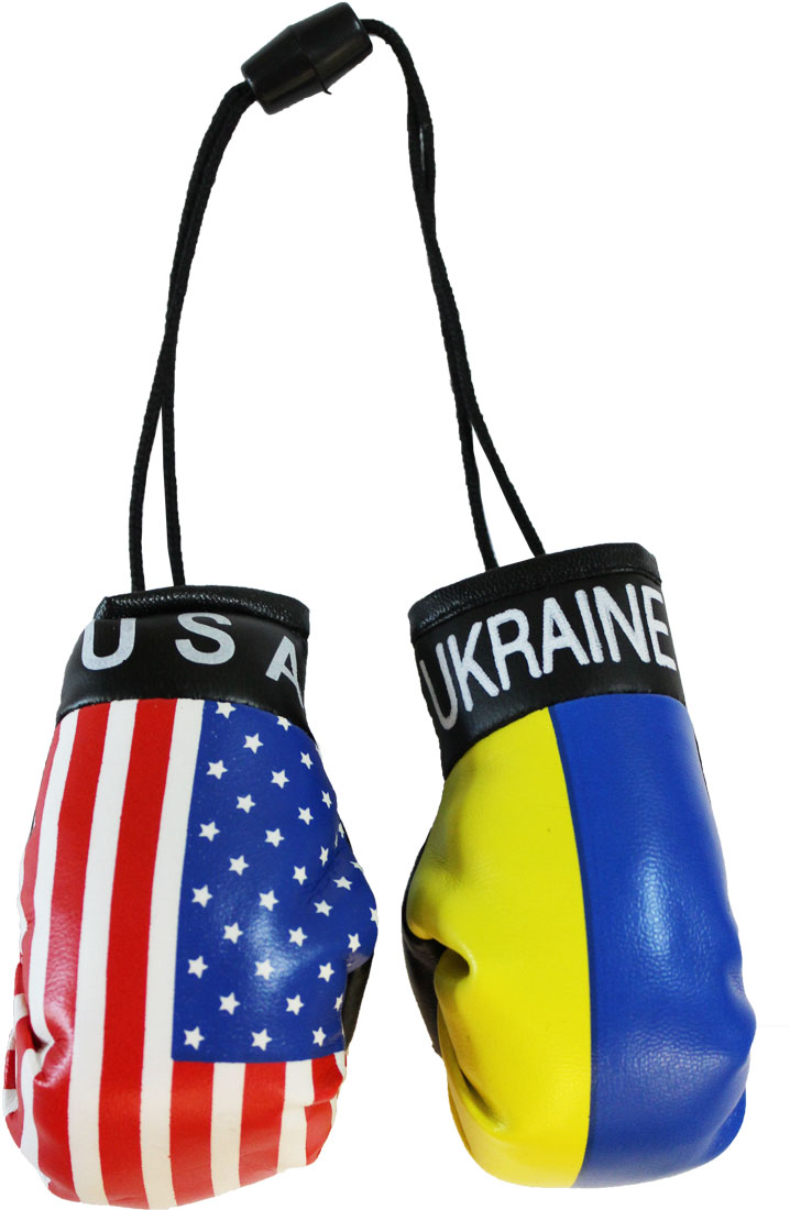 Buy USA and Ukraine Mini Boxing Gloves Flagline