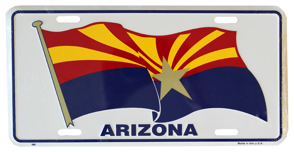 Buy Arizona License Plate Waving Flagline