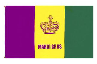 mardi gras flags and banners