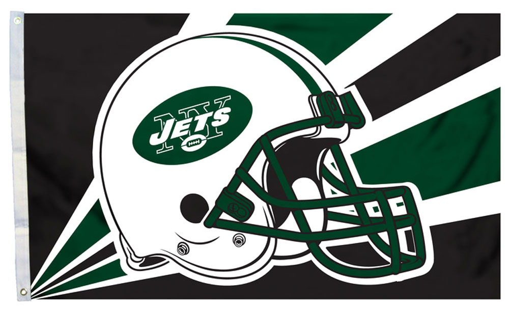 Buy New York Jets 3'X5' NFL Polyester Flag Flagline