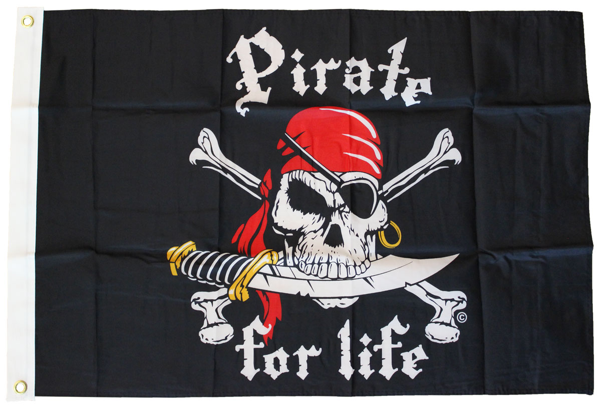 Buy Pirate for Life - 3'X5' Nylon Flag | Flagline