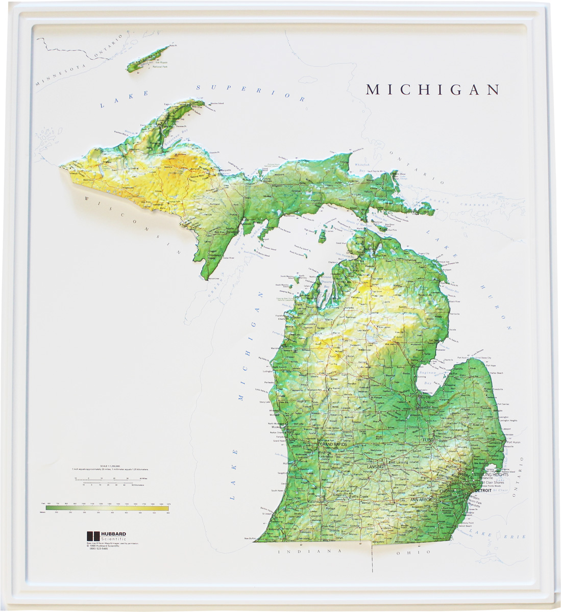 Buy Michigan Relief Map | Flagline