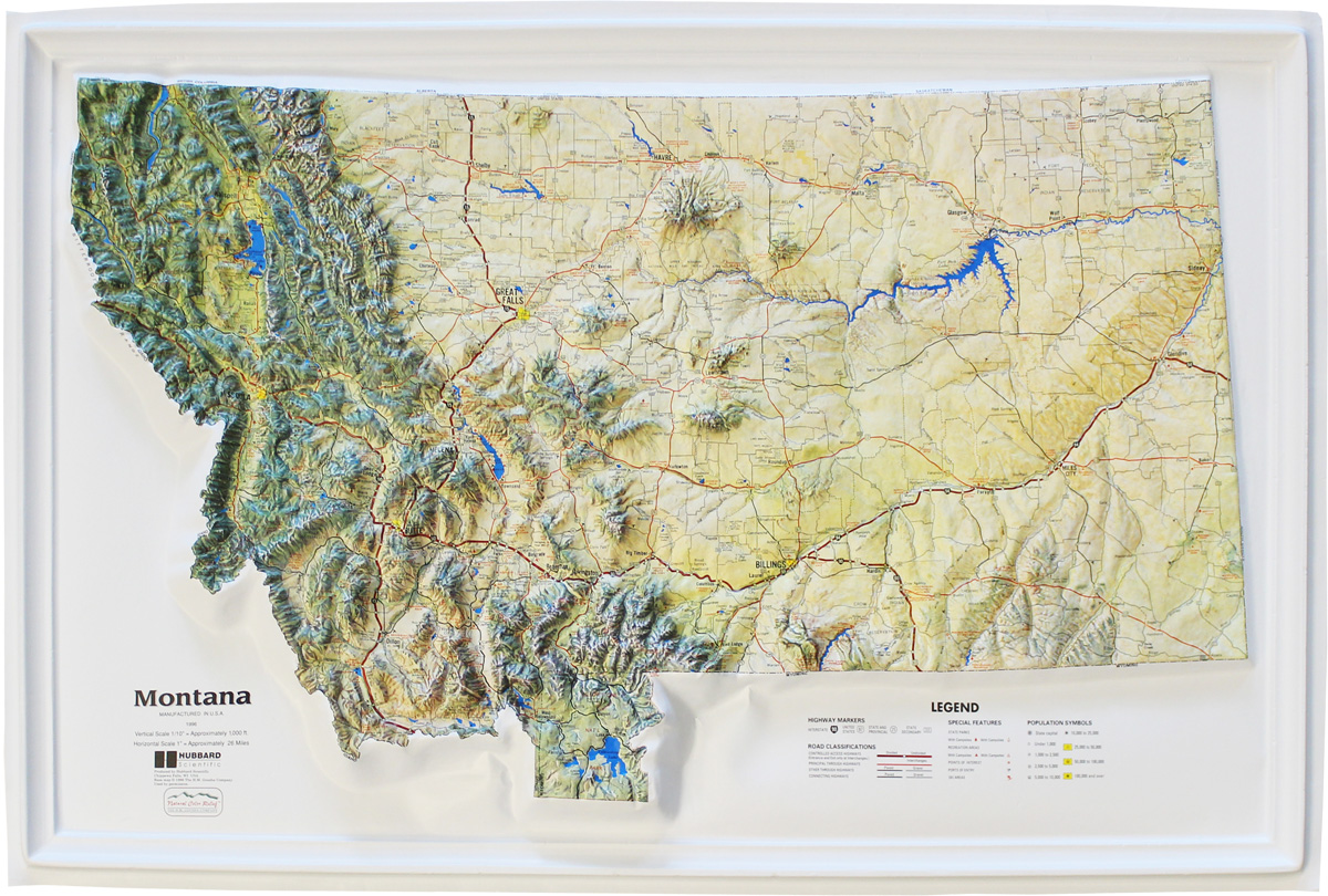 Buy Montana Relief Map | Flagline