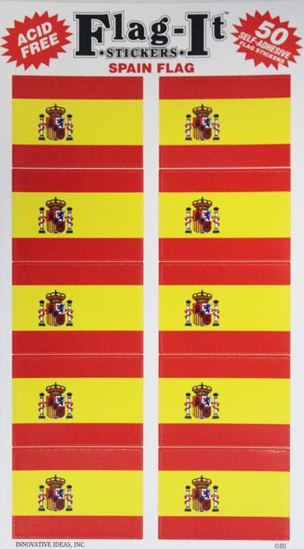 Spain flag stickers