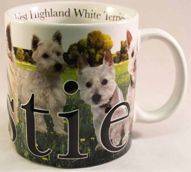 West Highland White Terrier on a Scotch Plaid Coffee Mug Mixer Mug