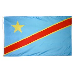 Window Hanging Flag Democratic Republic of Congo