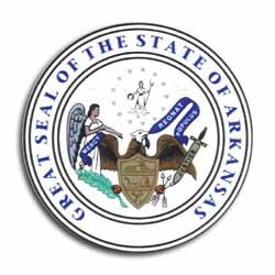 State of Arkansas Flag Reflective Decal Bumper Sticker 