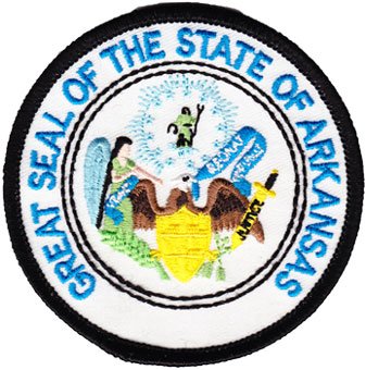 buy arkansas circular state seal patch flagline