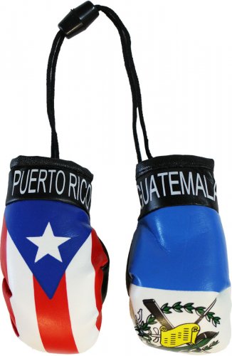 Buy Puerto Rico and Guatemala Mini Boxing Gloves Flagline